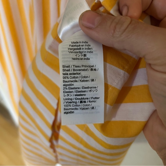 NWT J. Crew Strappy Tie Back Sundress in Marigold Stripe size 12 Coastal - Picture 14 of 16